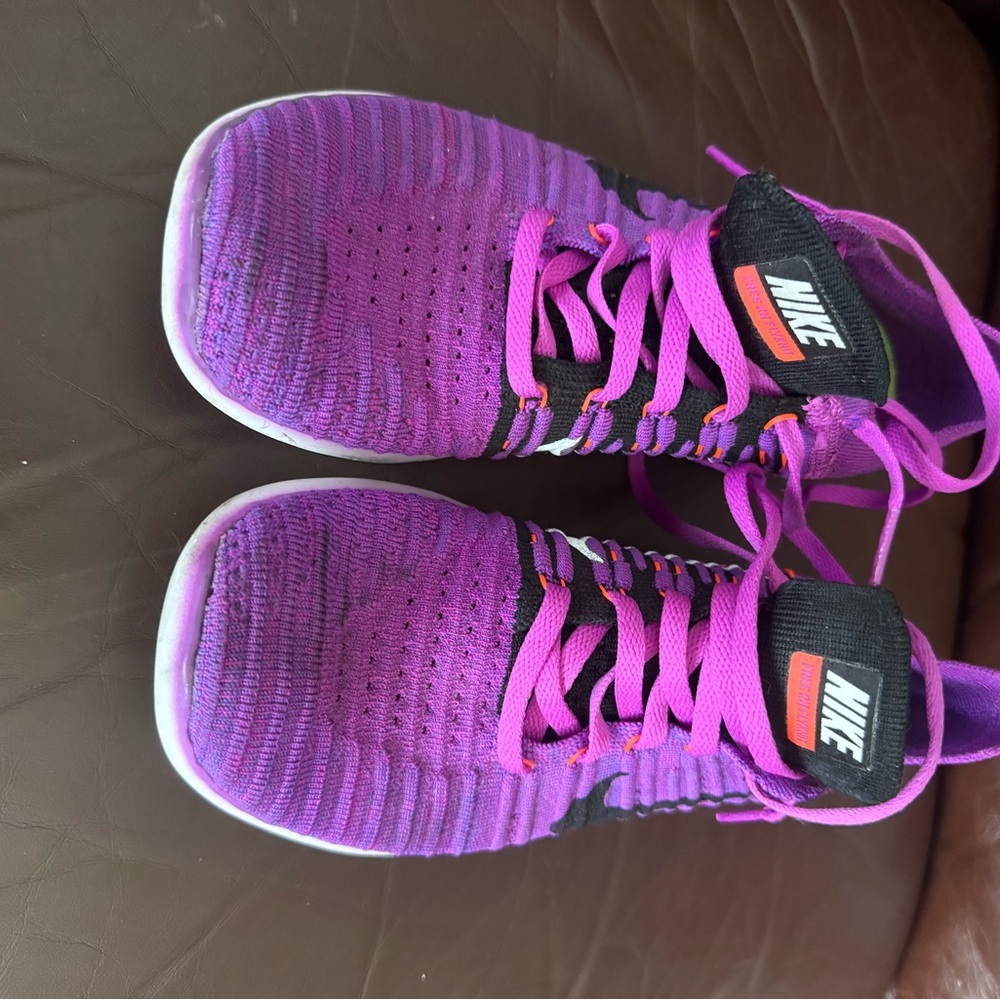 Nike Purple and Pink Flyknit Trainers